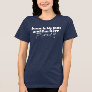 Jesus Is My Jam - Christian Faith Tri-Blend Shirt