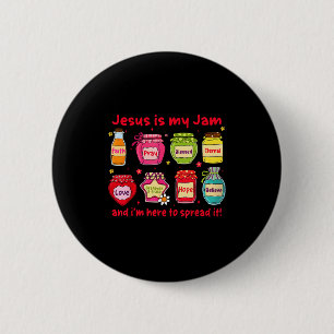 Jesus Is My Jam Christian Jesus Thanksgiving Fall  6 Cm Round Badge