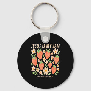 Jesus Is My Jam Tee Funny Christian Faith Key Ring