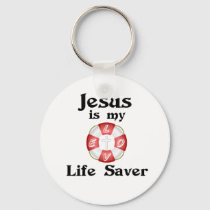 Jesus is my life saver key ring