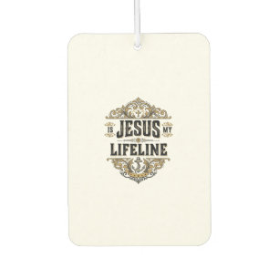 Jesus Is My Lifeline Vintage Christian Shirt Desig Car Air Freshener