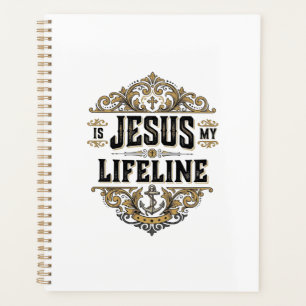 Jesus Is My Lifeline Vintage Christian Shirt Desig Planner