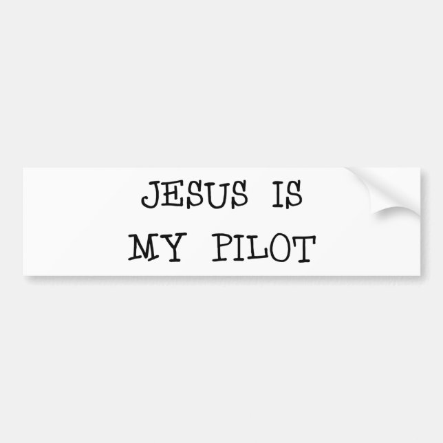 Jesus Is My Pilot Bumper Sticker (Front)