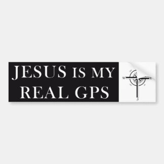 Jesus is my REAL GPS Bumper Sticker