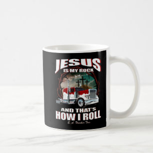 Jesus Is My Rock Trucker Mug