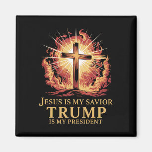 Jesus Is My Savior Trump Is My President Christian Magnet