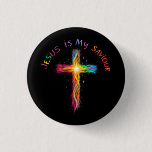 Jesus Is My Saviour A Faithful Reminder of Love 3 Cm Round Badge