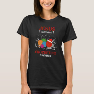 Jesus Is My Saviour Crocheting Is My Therapy  Croc T-Shirt