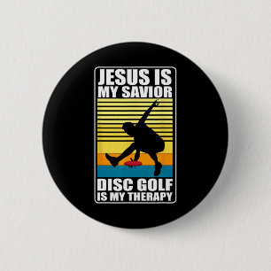 Jesus Is My Saviour Disc Golf Therapy Disc Golf De 6 Cm Round Badge