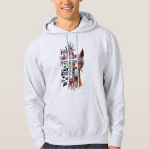 Jesus Is My Saviour Horses Are My Therapy Funny   Hoodie