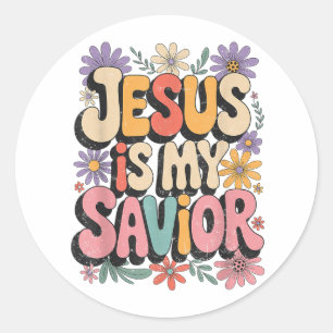 Jesus Is My Saviour My God My King My Lord Christi Classic Round Sticker