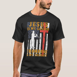 Jesus Is My Saviour Trombone Is My Therapy Hoodie T-Shirt