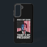 Jesus Is My Saviour Trump Is My President 2024 Samsung Galaxy Case<br><div class="desc">Jesus Is My Saviour Trump Is My President Trump 2024</div>