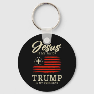 Jesus Is My Saviour Trump Is My President 2024 Usa Key Ring