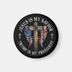 Jesus Is My Saviour Trump Is My President 2024 USA Magnet