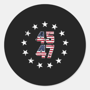 Jesus Is My Saviour Trump Is My President American Classic Round Sticker