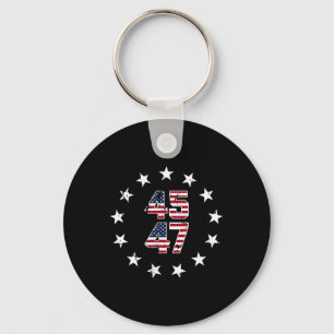 Jesus Is My Saviour Trump Is My President American Key Ring