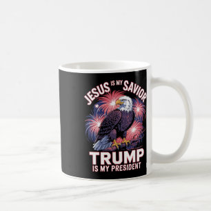 Jesus Is My Saviour Trump Is My President Religiou Coffee Mug