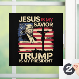 Jesus Is My Saviour Trump Is My President USA Flag