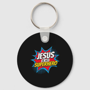 Jesus Is My Superhero Christian Key Ring