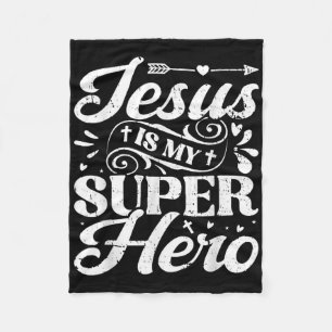 Jesus Is My Superhero - Christian Religious Fleece Blanket