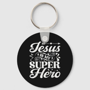 Jesus Is My Superhero - Christian Religious Key Ring