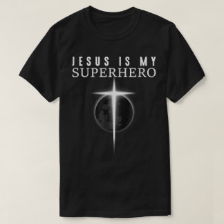 Jesus Is My Superhero Cross Design T-Shirt