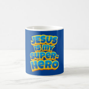 Jesus is My Superhero Kids & Adult Christian Faith Coffee Mug