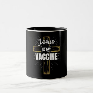 Jesus Is My Vaccine Christian Faith Two-Tone Coffee Mug