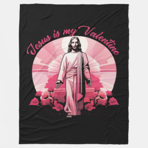 Jesus is my Valentine 4 Fleece Blanket