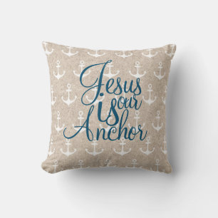 Jesus Is Our Anchor Cushion