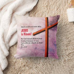 JESUS IS RISEN Christian Easter Cushion