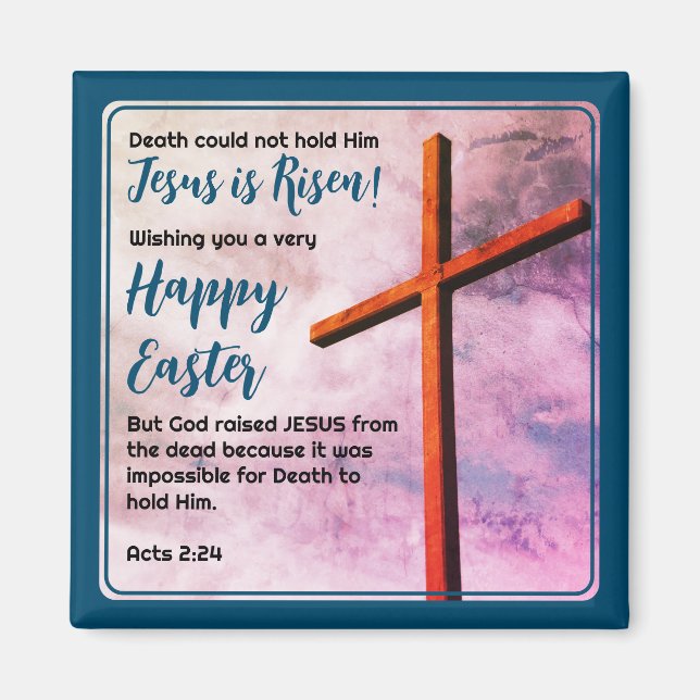 JESUS IS RISEN Christian Easter Favour Magnet (Front)