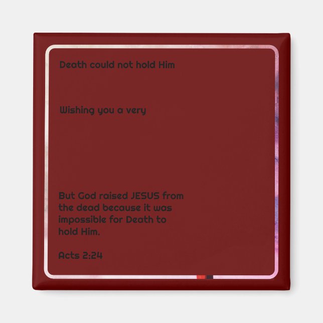 JESUS IS RISEN Christian Easter Favour Magnet (Front)