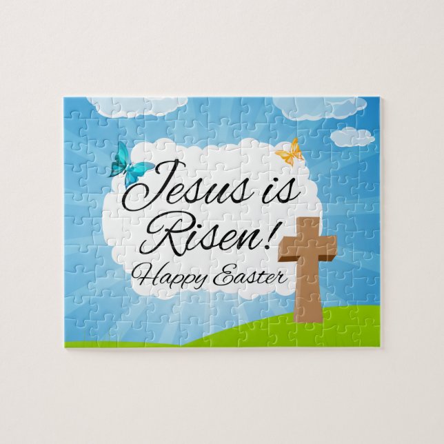 Jesus is Risen, Christian Easter Jigsaw Puzzle (Horizontal)