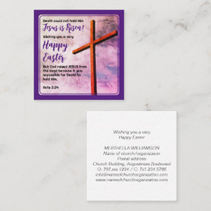 JESUS IS RISEN Christian EASTER Square Business Card