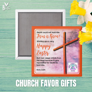 JESUS IS RISEN Church Logo Christian Easter Favour Magnet