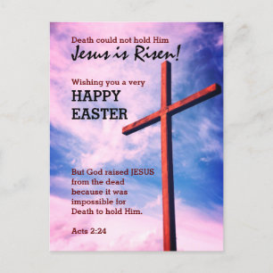 Jesus is Risen HAPPY EASTER Customized Holiday Postcard