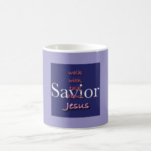 Jesus Is Saviour Pale Lavender Coffee Mug