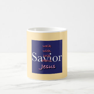 Jesus Is Saviour Pale Yellow Christian Coffee Mug