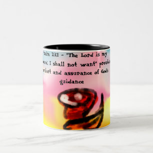 jesus is shepherd Two-Tone coffee mug