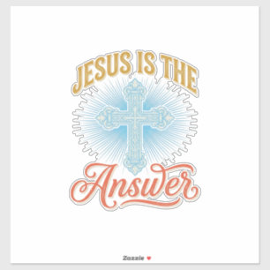 Jesus Is the Answer Christian Cross Vector Design_