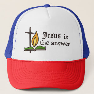 Jesus Is The Answer Trucker Hat