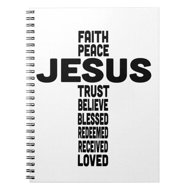 Jesus is the centre cross design notebook (Front)
