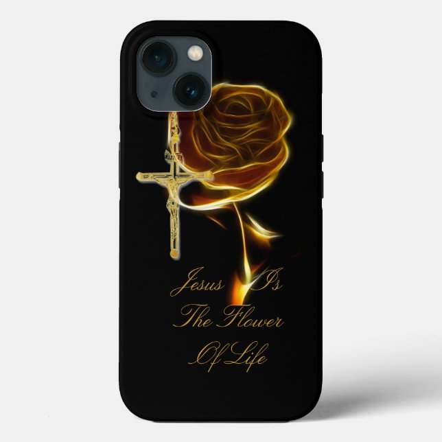 JESUS IS THE FLOWER OF LIFE Case-Mate iPhone CASE (Back)