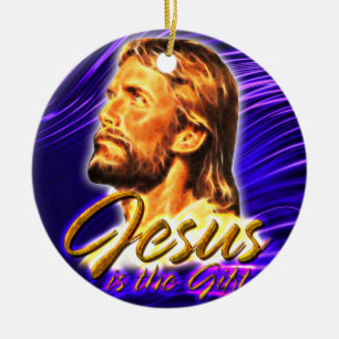 Jesus is the Gift 2&3 Ceramic Tree Decoration