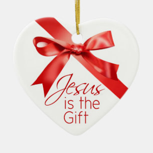 Jesus is the Gift Christmas Ornament