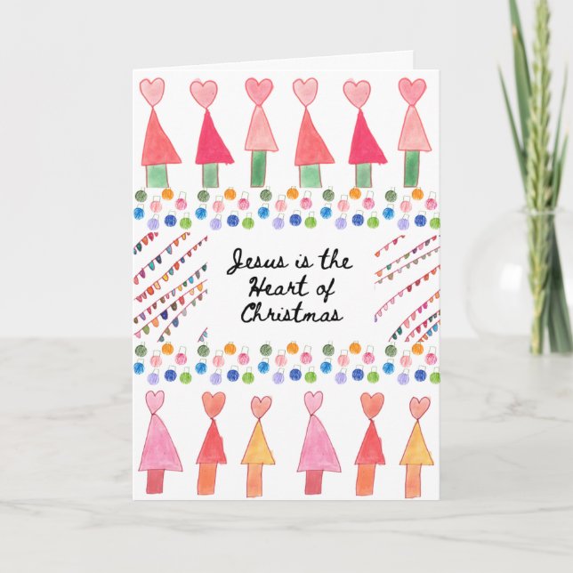 Jesus is the Heart of Christmas Card (Front)
