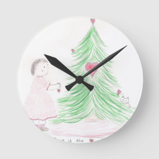 Jesus is the Heart of Christmas Round Clock