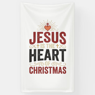 Jesus Is the Heart of Christmas Vintage Shirt Banner